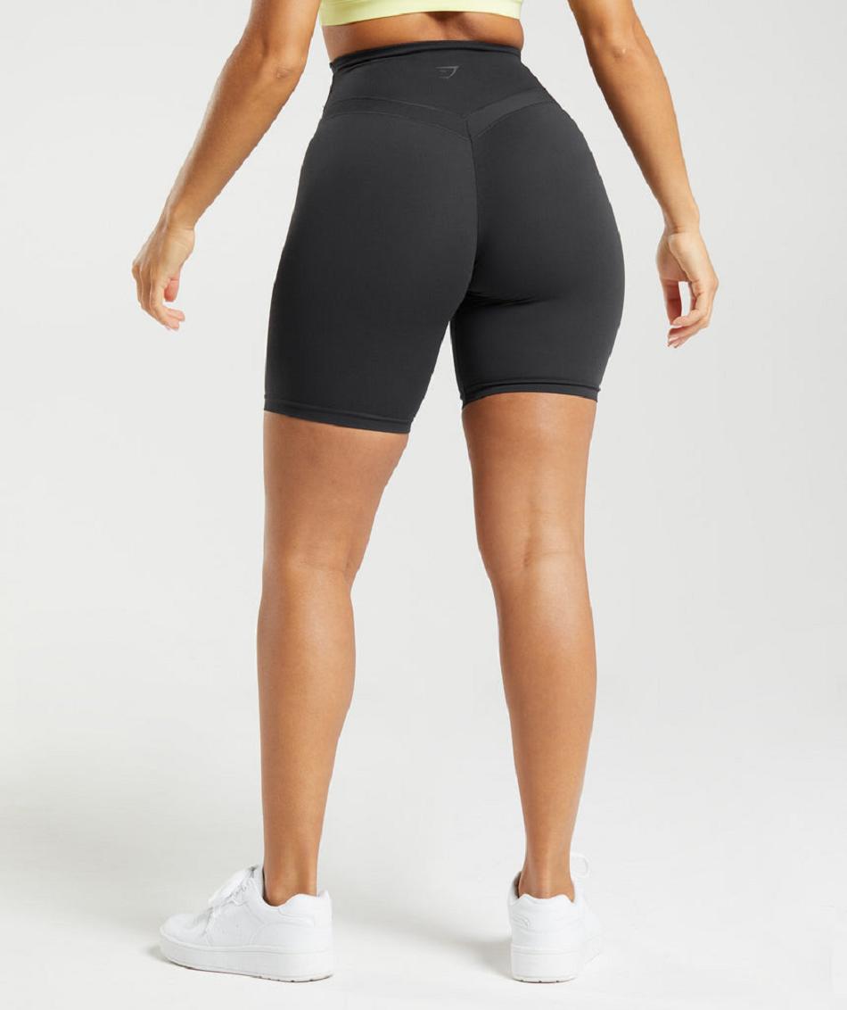 Szorty Damskie Gymshark Whitney Cycling Czarne | PL 2440AHK